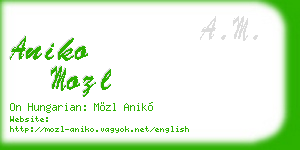 aniko mozl business card