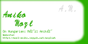 aniko mozl business card